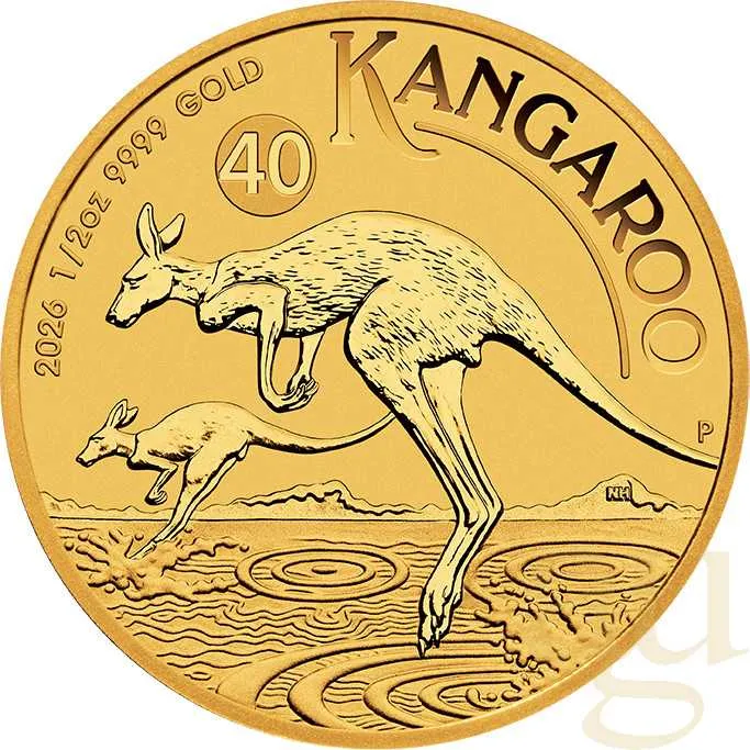 1/2 Unze Goldmünze Australien Känguru 2026
