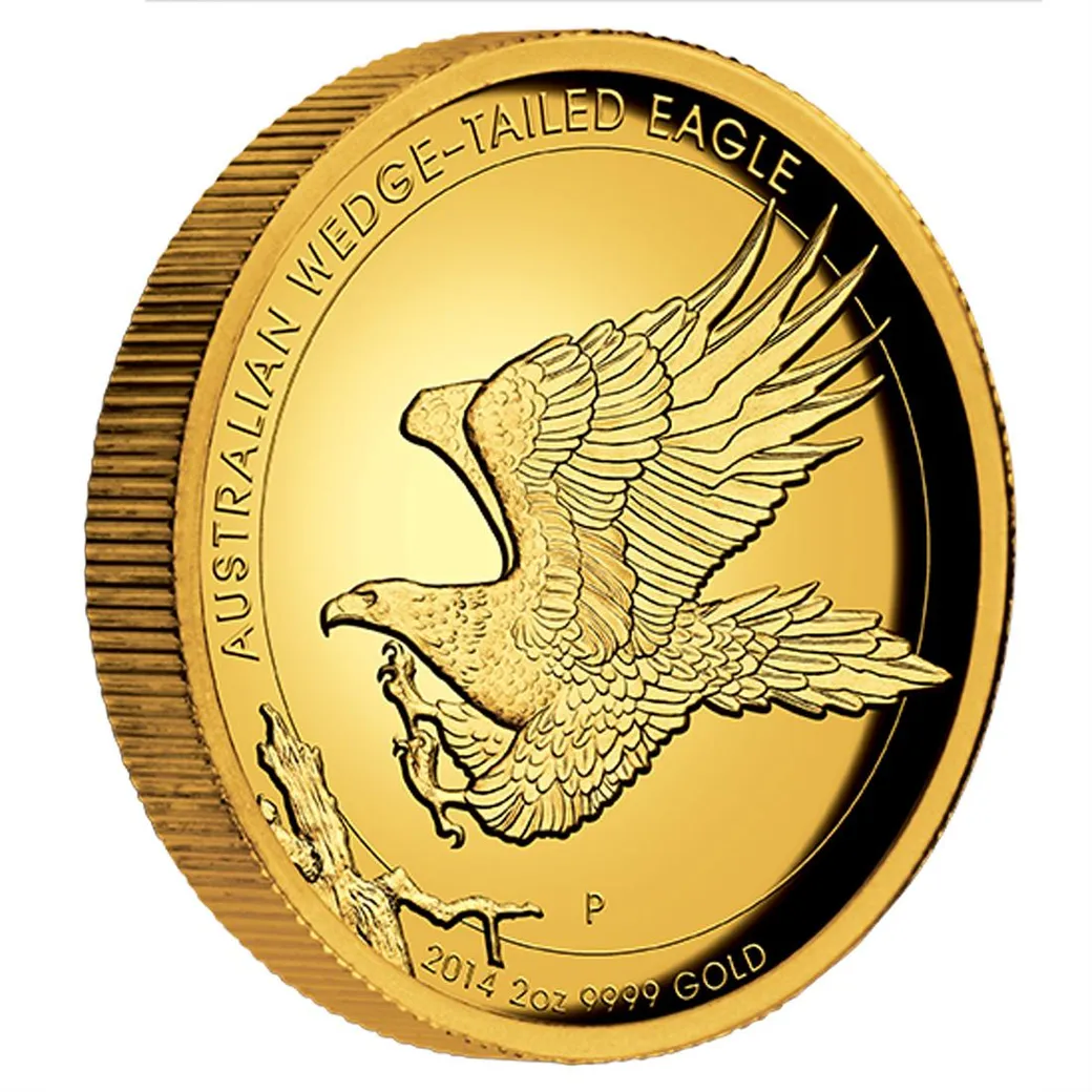 2 Unzen Goldmünze Australien Wedge Tailed Eagle 2018 proof - high Relief Prägung