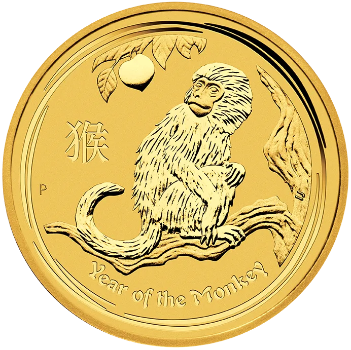 10 Unzen Goldmünze Australien Lunar II Affe 2016