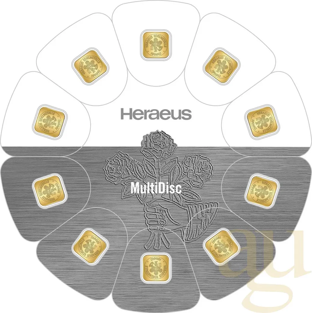 10 Gramm Goldbarren Heraeus MultiDisc