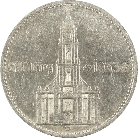 2 Reichsmark Silber Münze Garnisonkirche mit Jahr