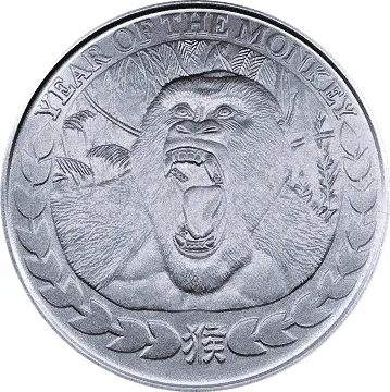 1 Unze Silbermünze Somaliland Affe 2016