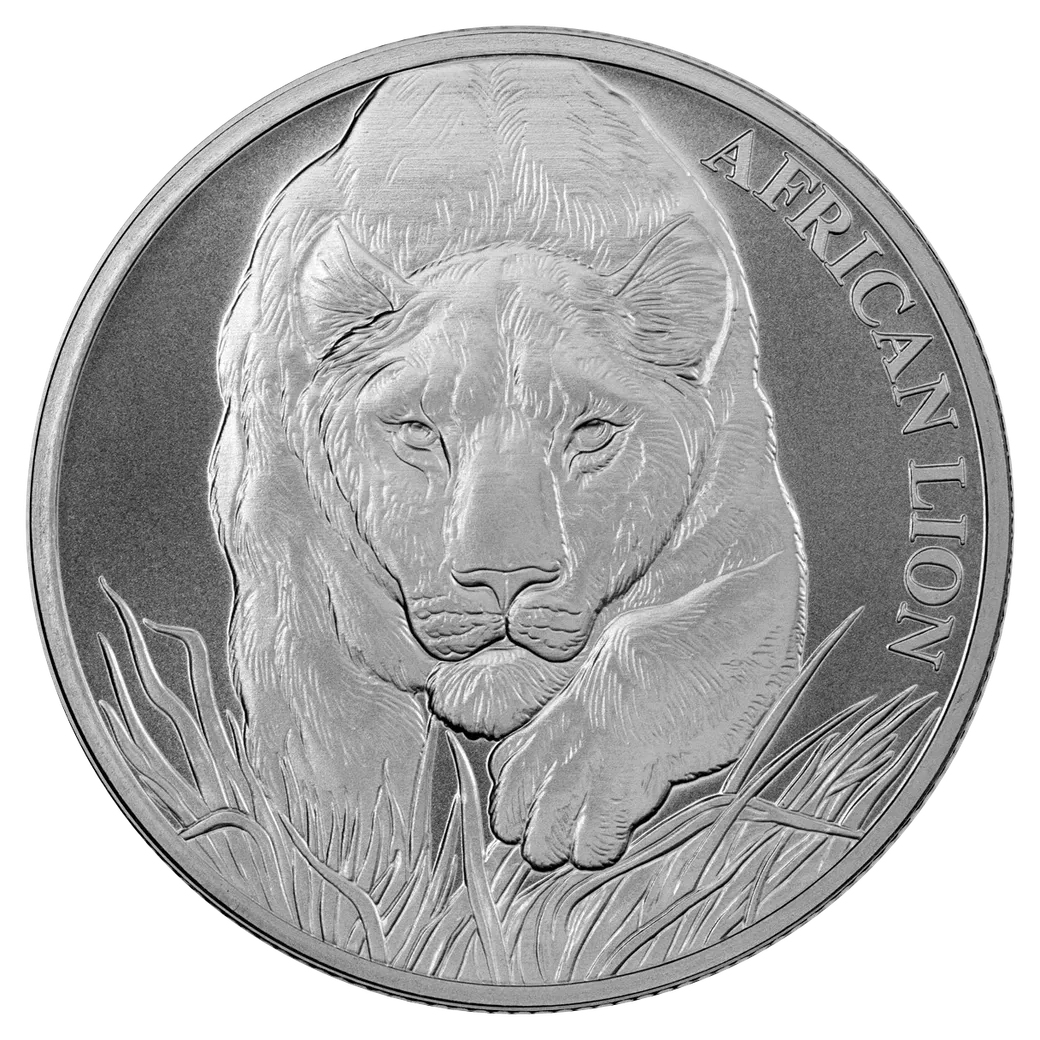1 Unze Silbermünze Afrika Tschad Löwe 2017