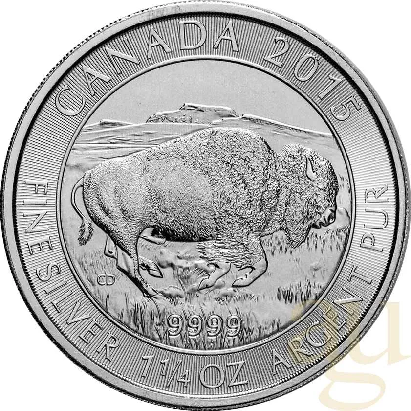 1,25 Unze Silbermünze Kanada Bison 2015