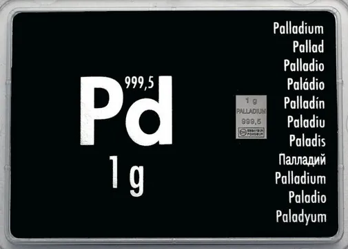 1 Gramm Palladiumbarren