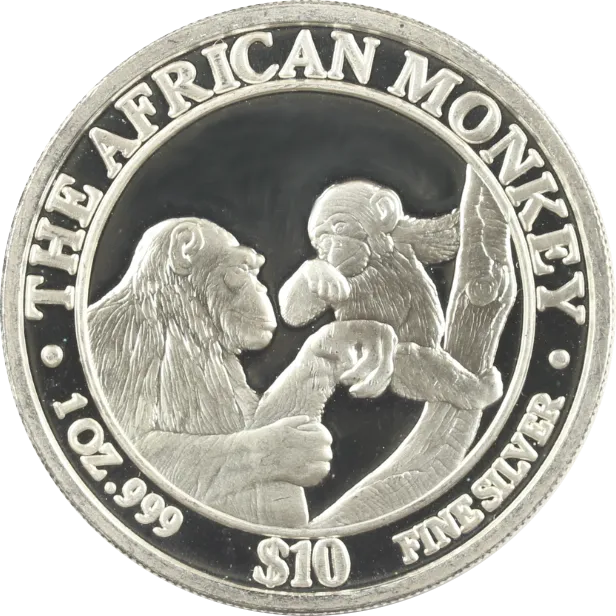 1 Unze Silbermünze Somali Republic African Monkey 1999