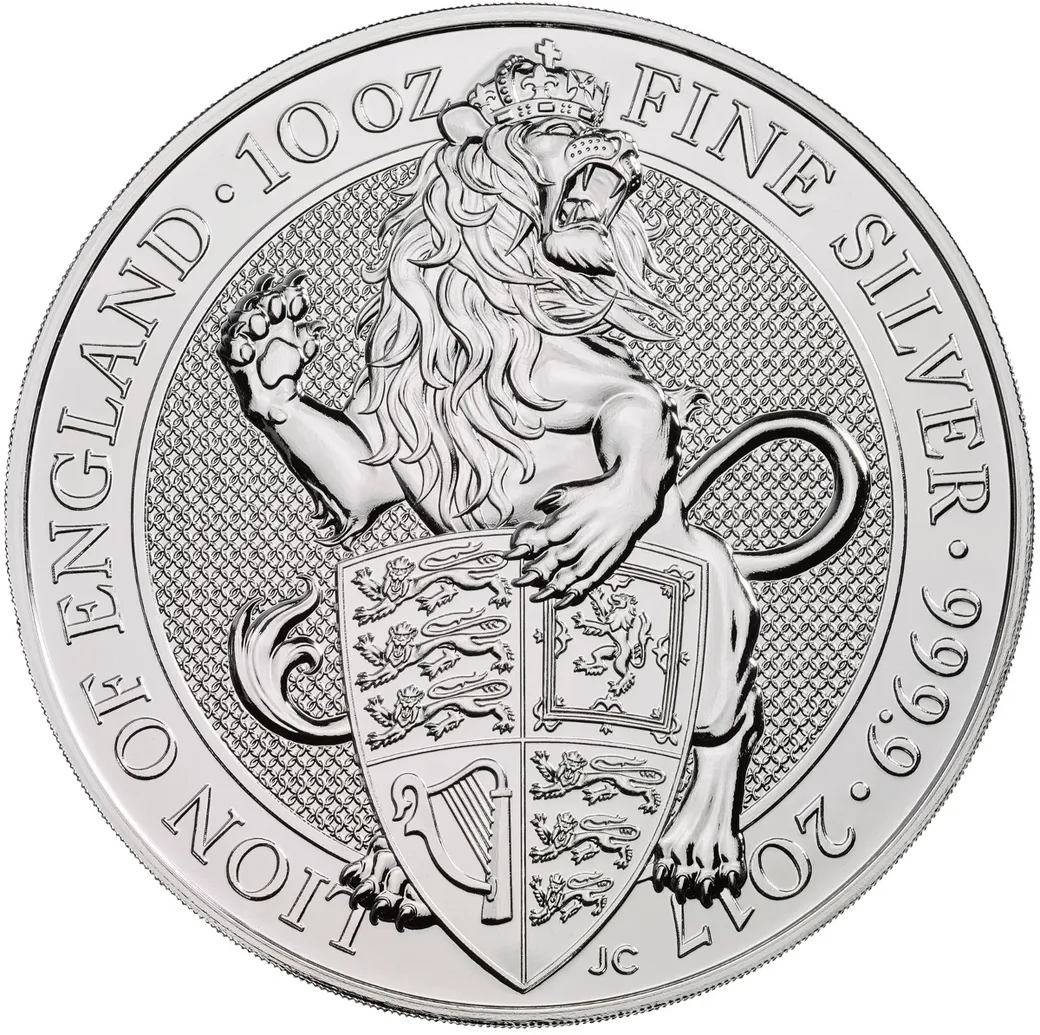 10 Unzen Silbermünze Queens Beasts Lion 2017