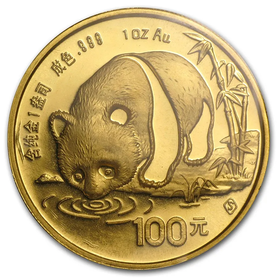 1/10 Unze Goldmünze China Panda 1987