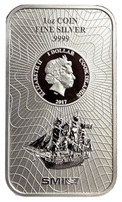 31,1 Gramm Silber Cook Islands Münzbarren 2021