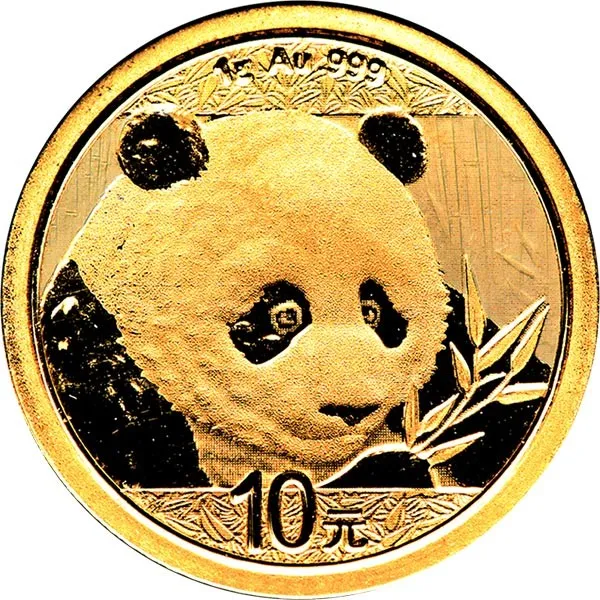 1 Gramm Goldmünze China Panda 2018