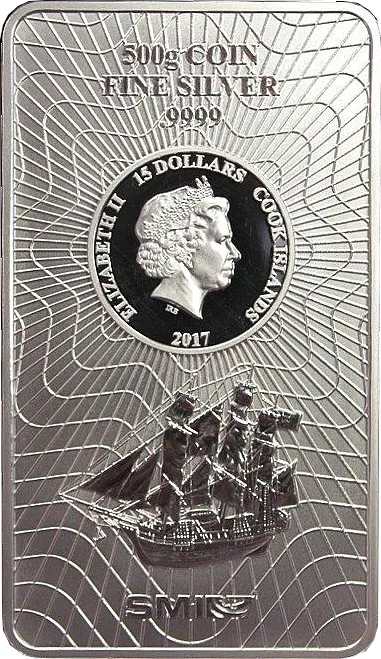 500 Gramm Silber Cook Islands Münzbarren 2017
