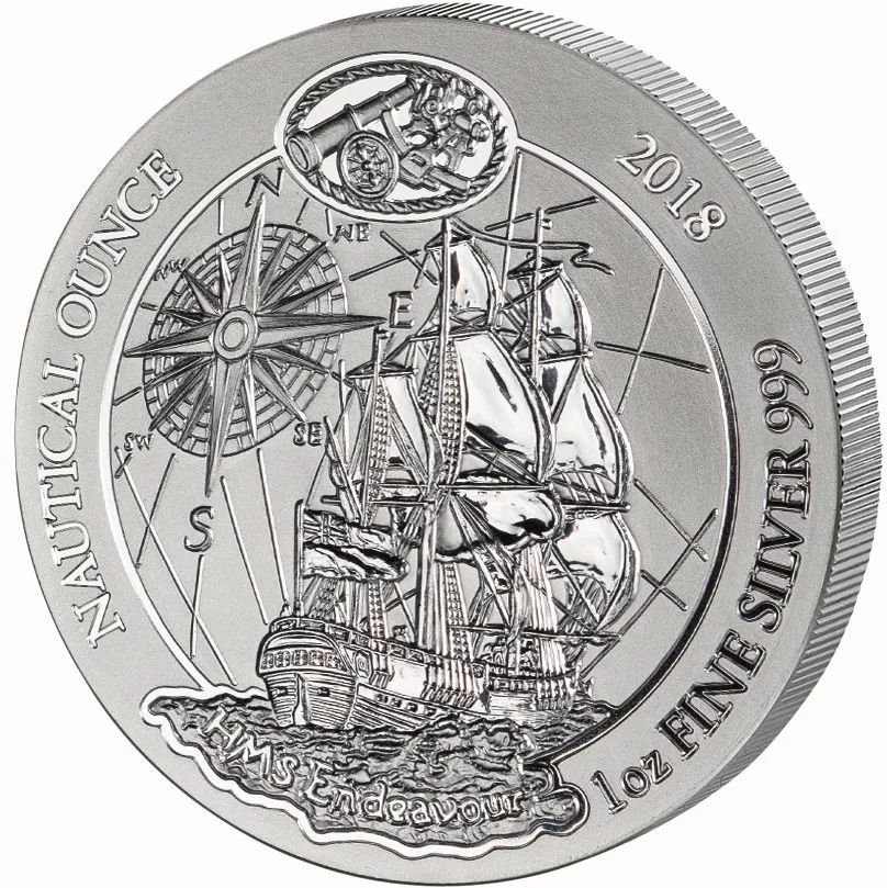 1 Unze Silbermünze Ruanda Nautical Serie - HMS Endeavour 2018