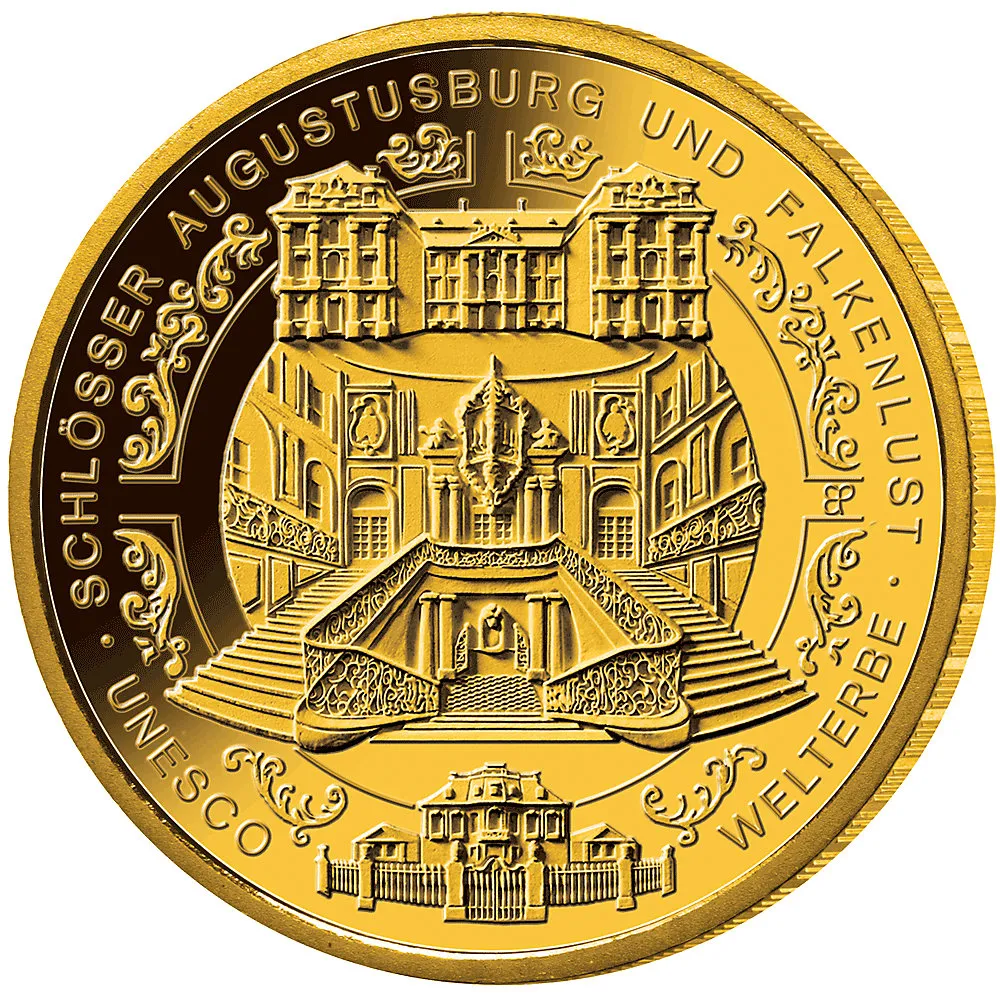 1/2 Unze Goldmünze - 100 Euro Schlösser Augustusburg und Falkenlust in Brühl 2018 (G)