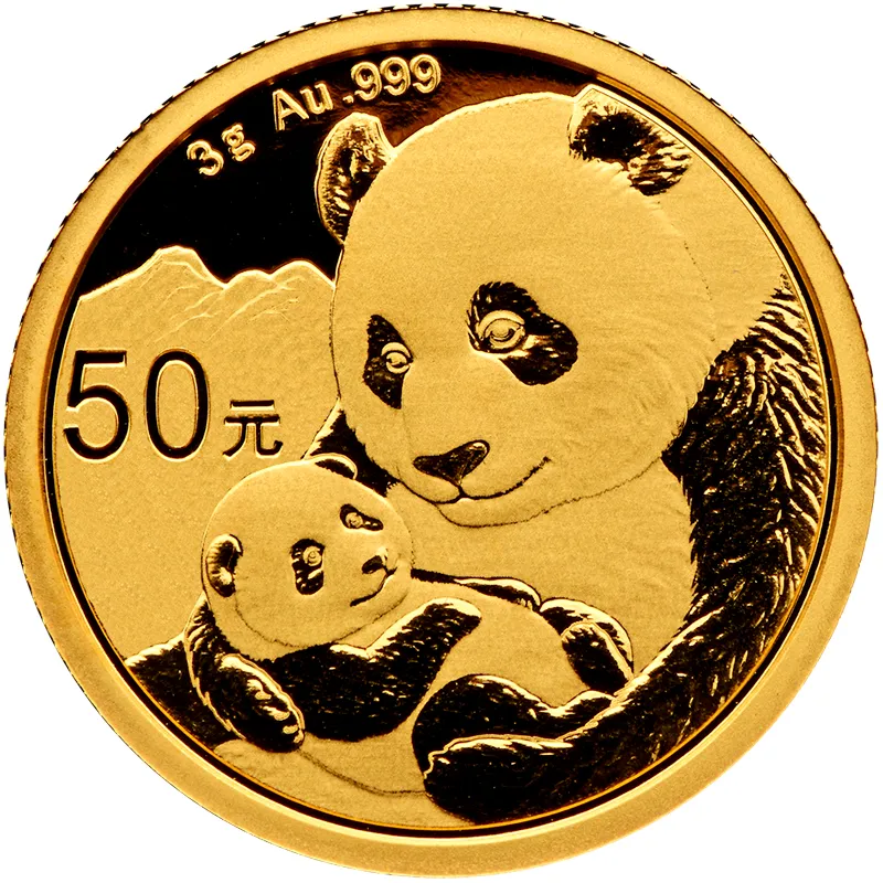 3 Gramm Goldmünze China Panda 2019