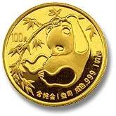 1/20 Unze Goldmünze China Panda 1985