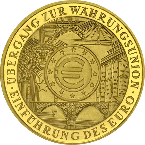 200 Euro Goldmünze 2002 Deutschland Währungsunion - Euro Einfuehrung (A)