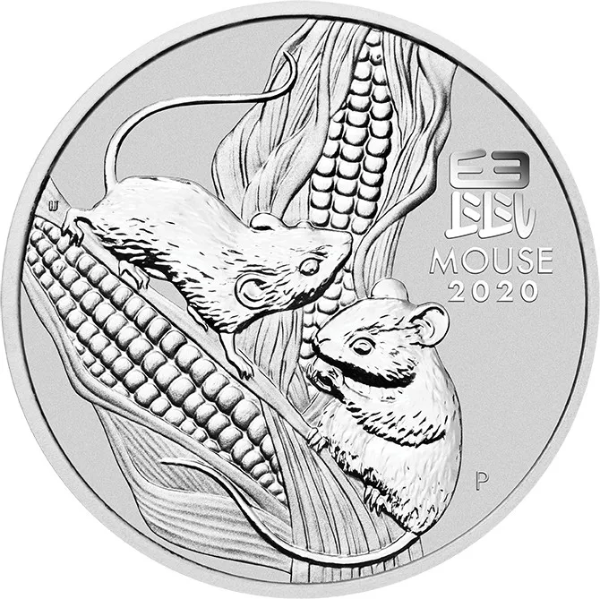 1 Unze Silbermünze Australien Lunar III Maus 2020