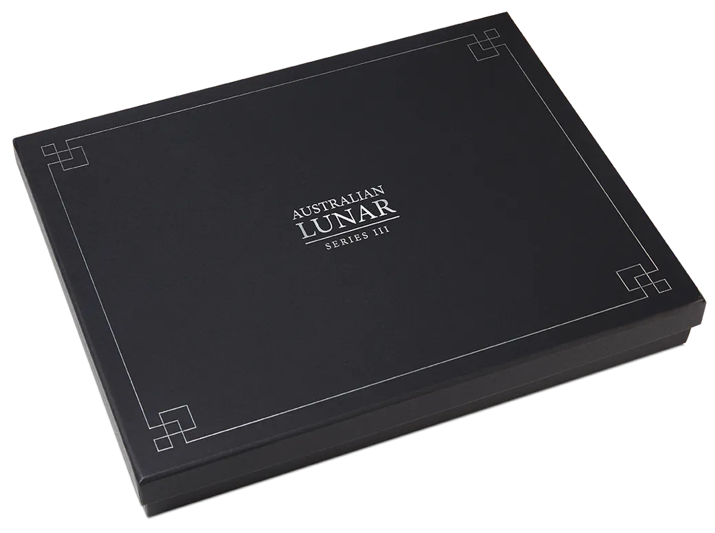 Original Perth Mint Lunar III Münzbox für 12x 1oz Silbermünze