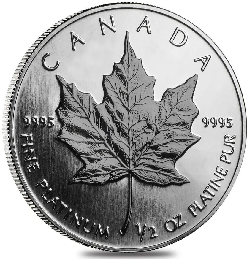 1/2 Unze Platinmünze Maple Leaf