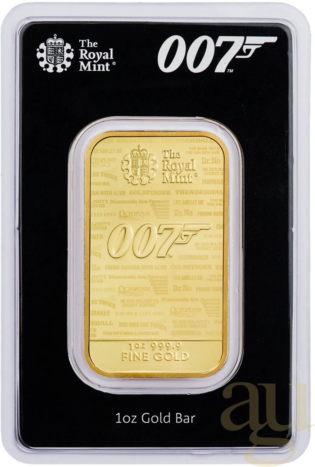 31,1 Gramm Goldbarren The Royal Mint - James Bond 007 - No Time To Die