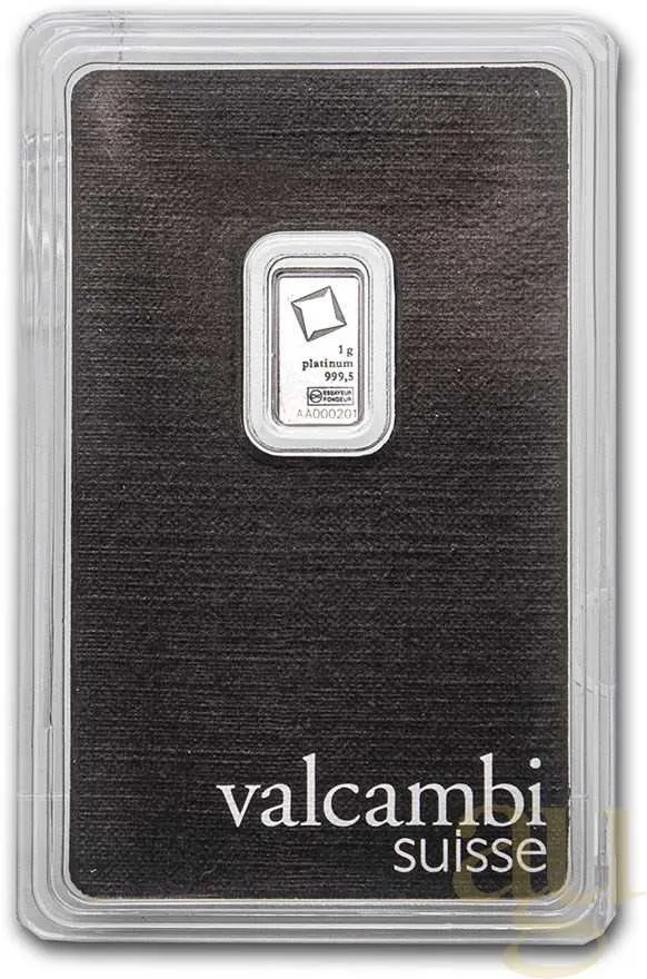 1 Gramm Platinbarren Valcambi