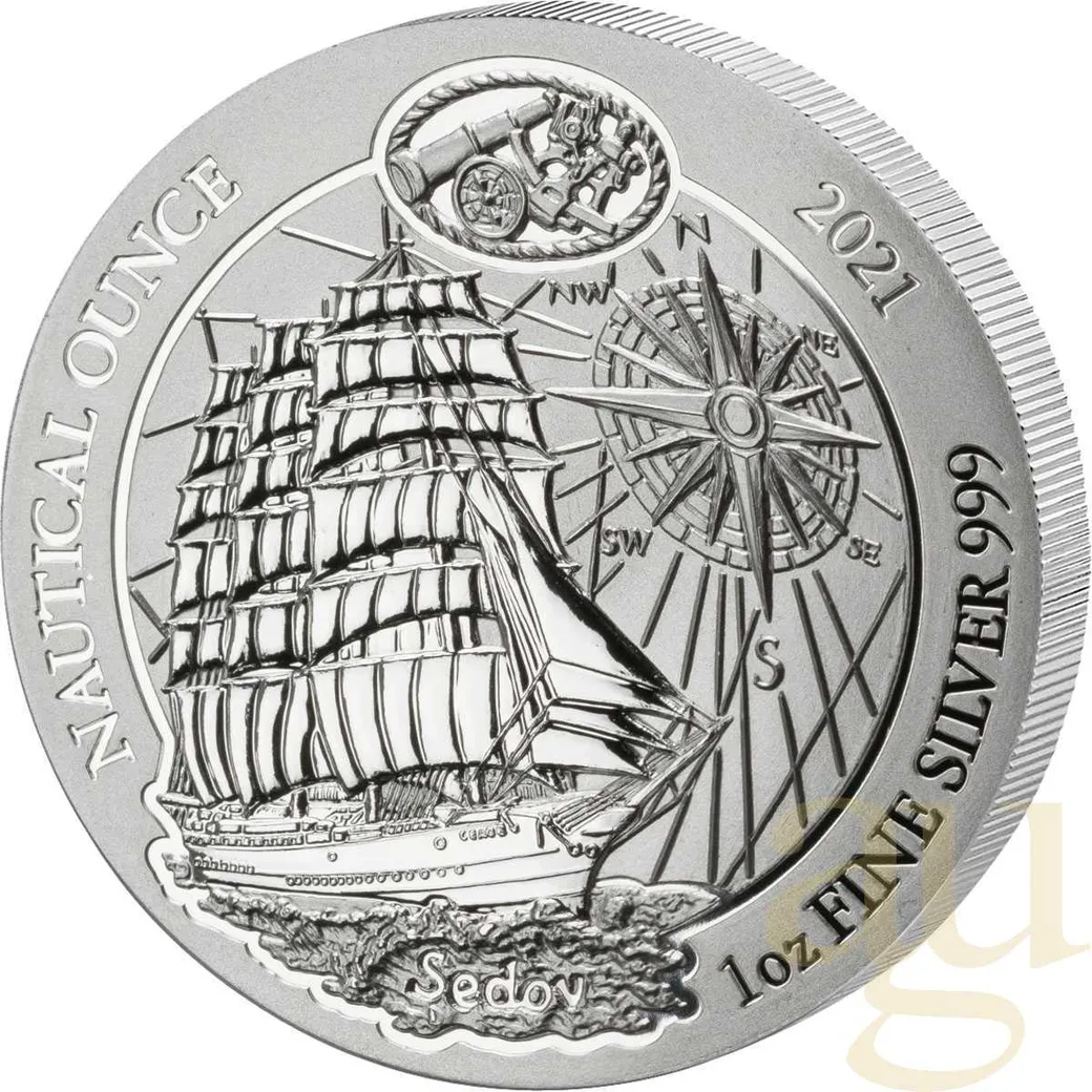 1 Unze Silbermünze Ruanda Nautical Serie - 100 Jahre Sedov 2021