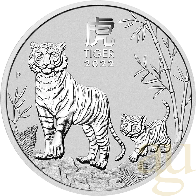 1 Unze Silbermünze Australien Lunar III Tiger 2022
