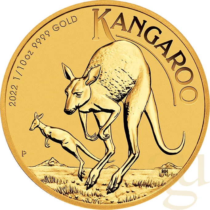 1/10 Unze Goldmünze Australien Känguru 2022