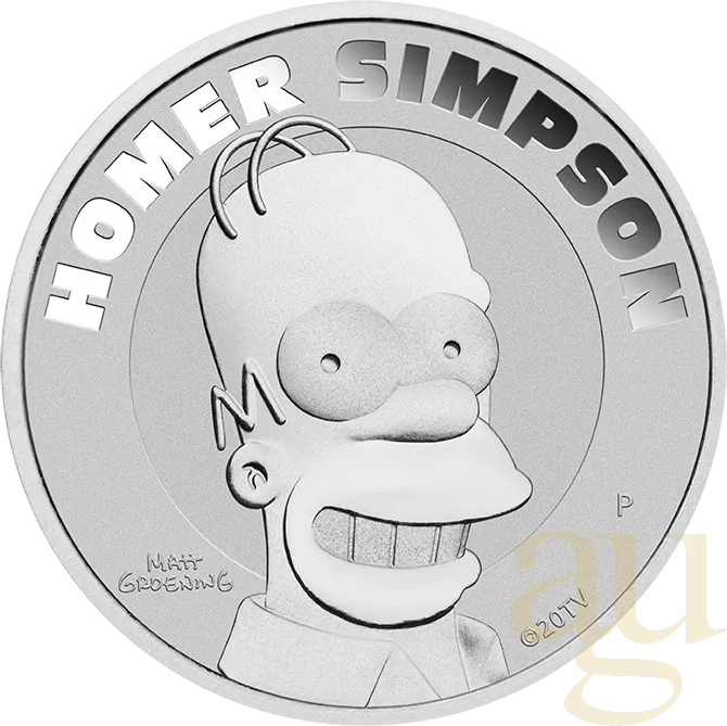 1 Unze Silbermünze Tuvalu The Simpsons - Homer Simpson 2022