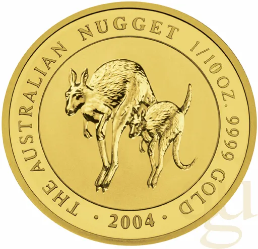 1/10 Unze Goldmünze Australien Känguru 2004