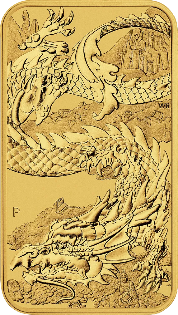 1 Unze Goldmünze Perth Mint - Rectangular Dragon 2023