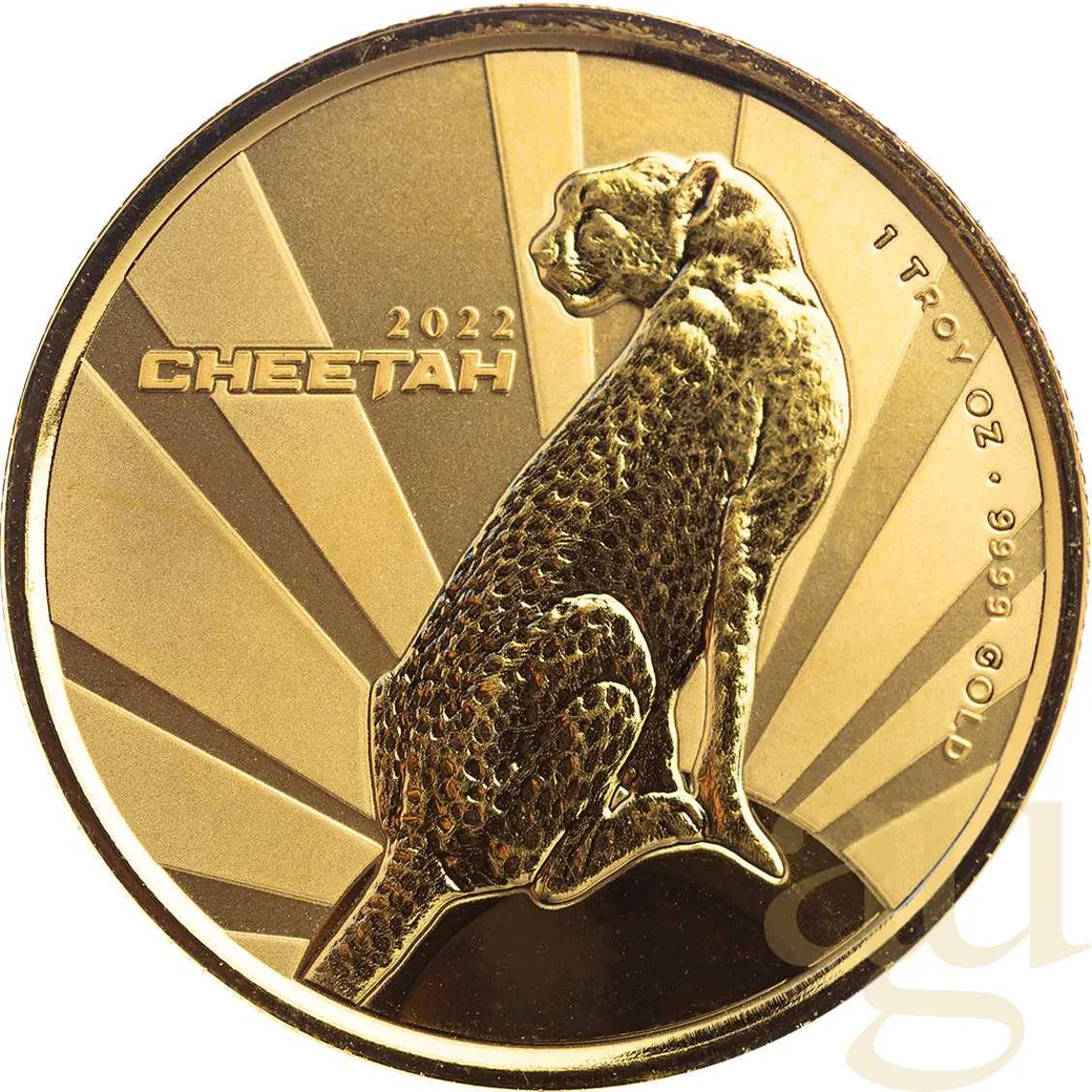 1 Unze Goldmünze Kamerun Gepard 2022