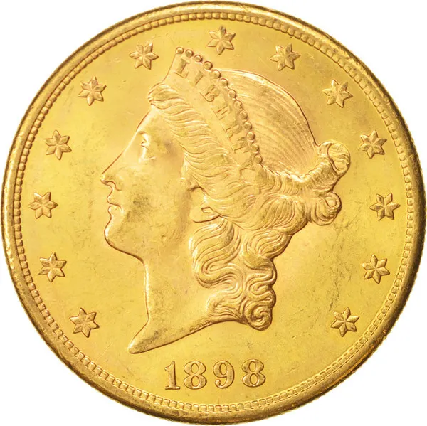 20$ Goldmünze Double Eagle Liberty Head - Kopf