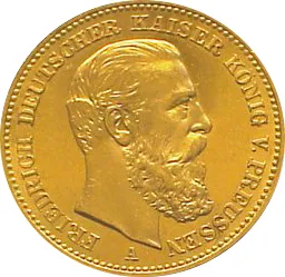 20 Mark Goldmünze Friedrich III von Preußen