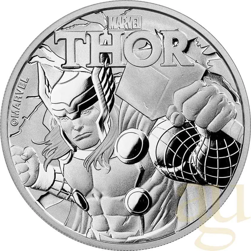 1 Unze Silbermünze Tuvalu - Thor 2018