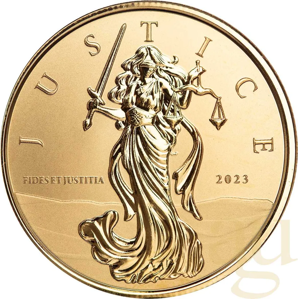 1 Unze Goldmünze Gibraltar Lady Justice 2023