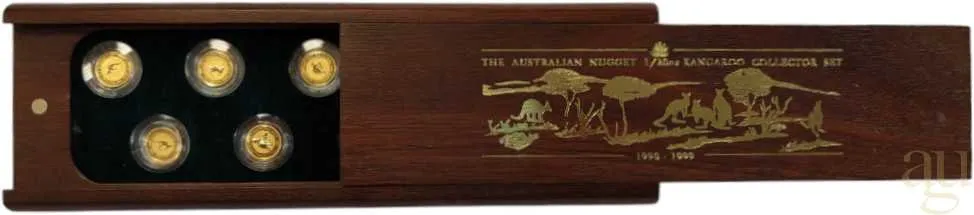 10x 1/20 Goldmünzen Australien Känguru - Collector Set 1990 - 1999