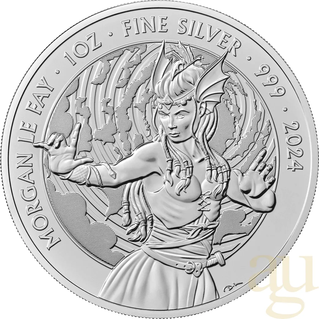 1 Unze Silbermünze Myths and Legends - Morgan Le Fay 2024
