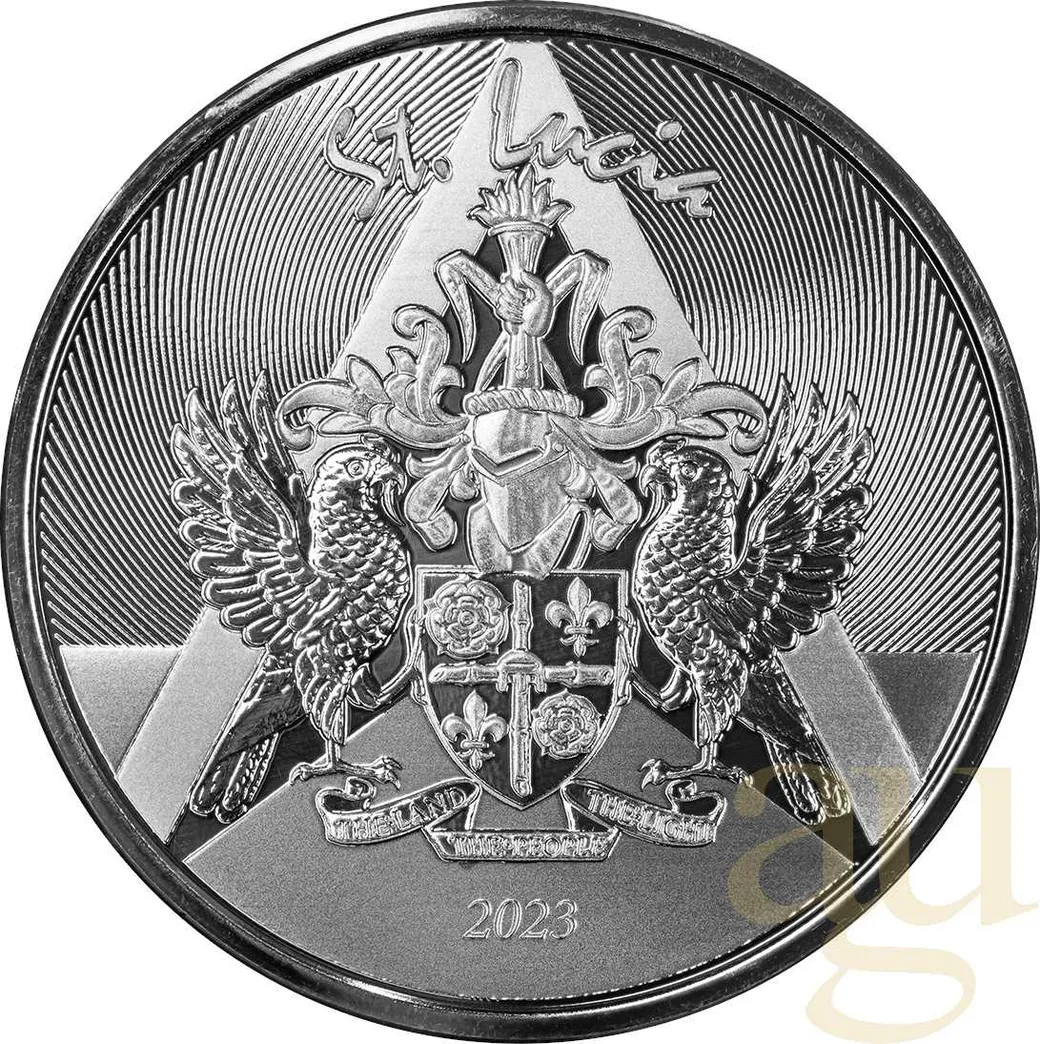 1 Unze Silbermünze EC8 St. Lucia - Coat of Arms 2023