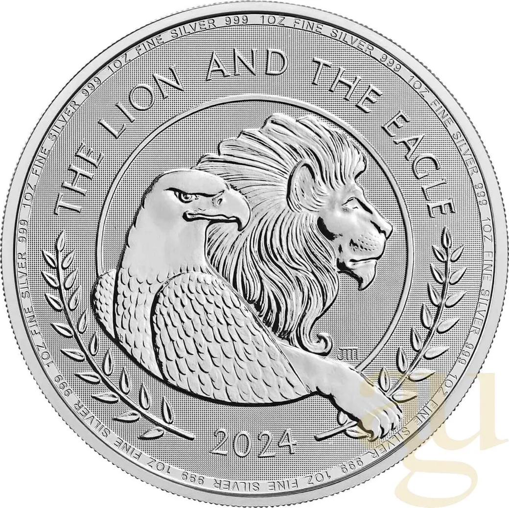1 Unze Silbermünze British Lion und American Eagle 2024