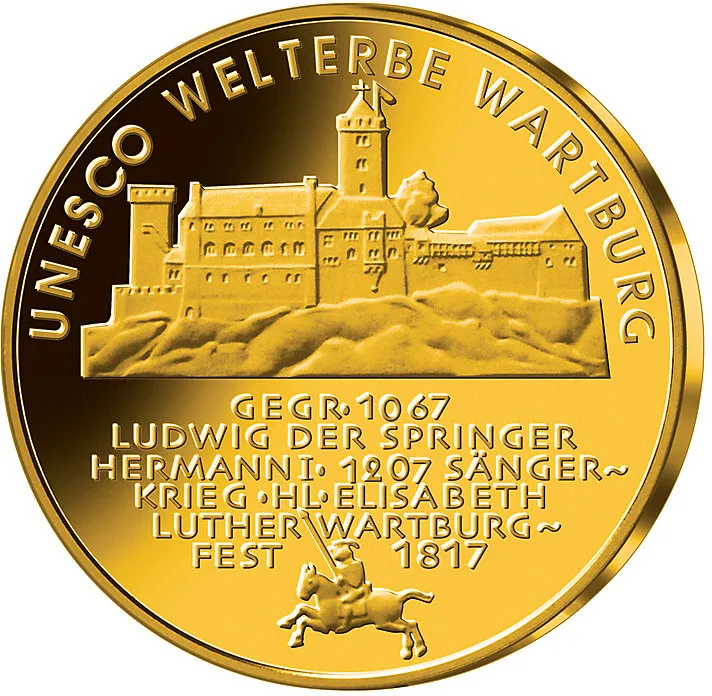 1/2 Unze Goldmünze - 100 Euro Wartburg 2011 (A)