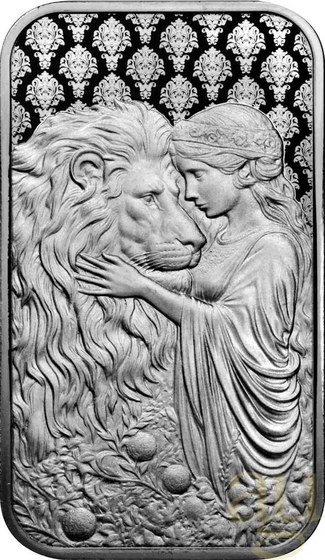 10 Unzen Silberbarren Una and the Lion 2024