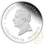 1/2 Unze Silbermünze Australien Lunar III Schlange 2025 - polierte Platte