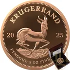 2 Unzen Goldmünze Krügerrand 2025 - polierte Platte