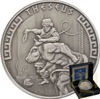 1 Unze Silbermünze Niue Heroes of Greek Mythology - Theseus 2024 - Antik Finish