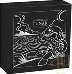 1 Unze Silbermünze Australien Lunar III Schlange 2025 teilvergoldet