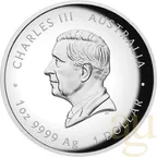 1 Unze Silbermünze Australien Lunar III Schlange 2025 - polierte platte - High Relief