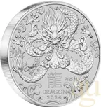 10 Kilogramm Silbermünze Australien Lunar III Drache 2024