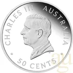 1/2 Unze Silbermünze Australien Happy Birthday - polierte Platte - coloriert - Coincard