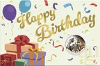 1/2 Unze Silbermünze Australien Happy Birthday - polierte Platte - coloriert - Coincard